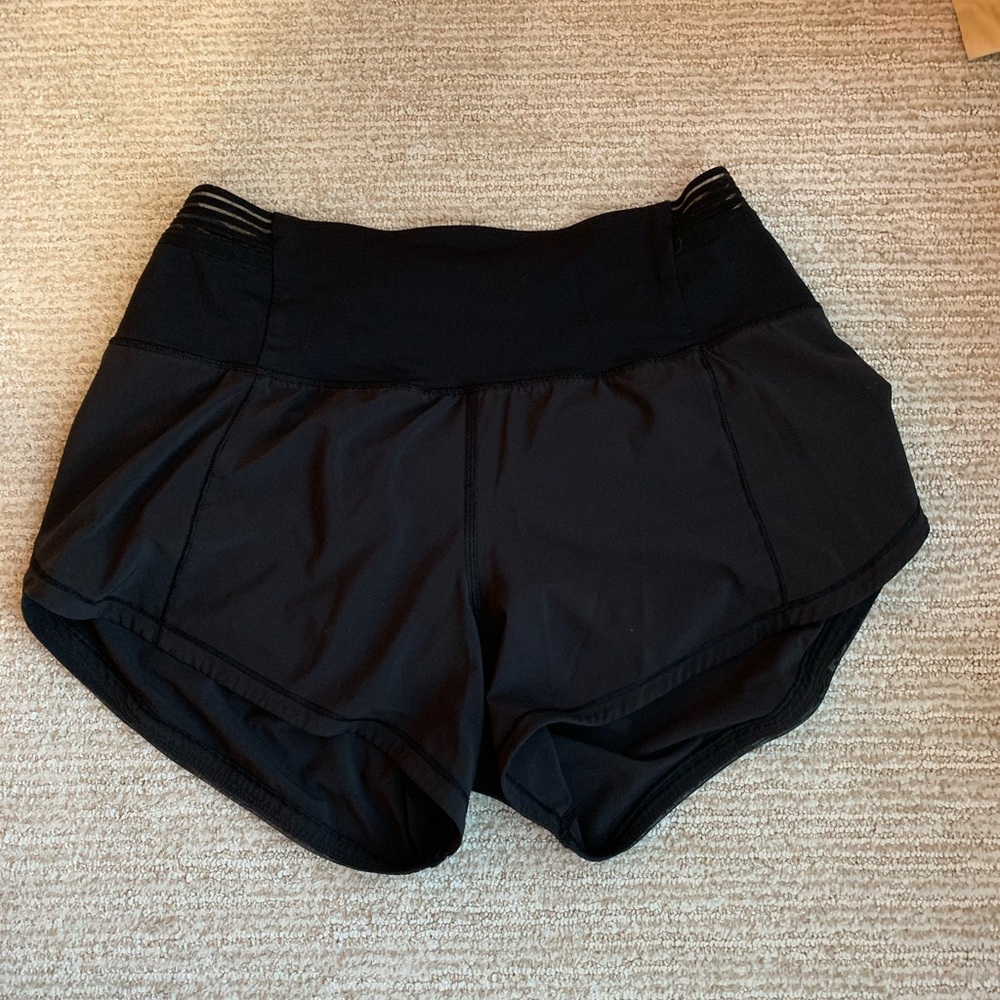 rare discontinued black lululemon shorts